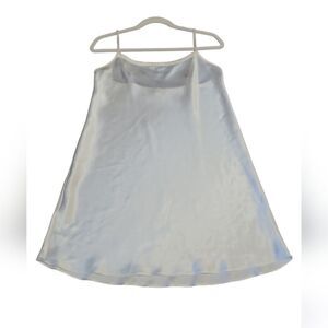 Vintage Cruz Eggshell White Chemise Slip Dress Nightgown OS